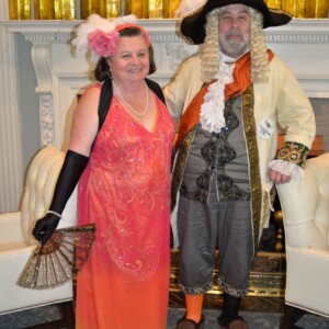 Teri Towe a/k/a Gov. Jonathan Belcher with his couturiere Haina Bustin S70 -- 2016 before P-Rade