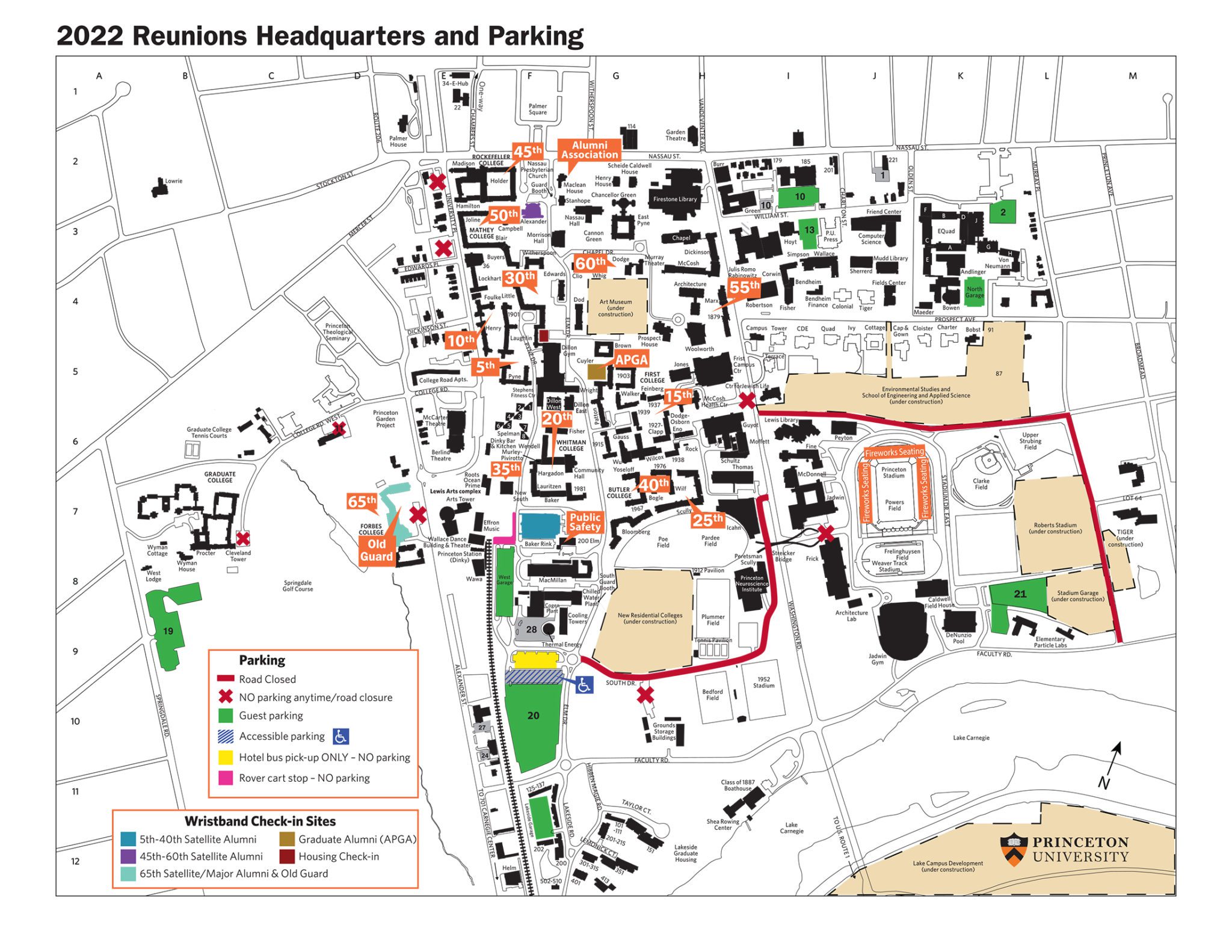 Parking, Transportation & Headquarter Sites - Reunions 2022